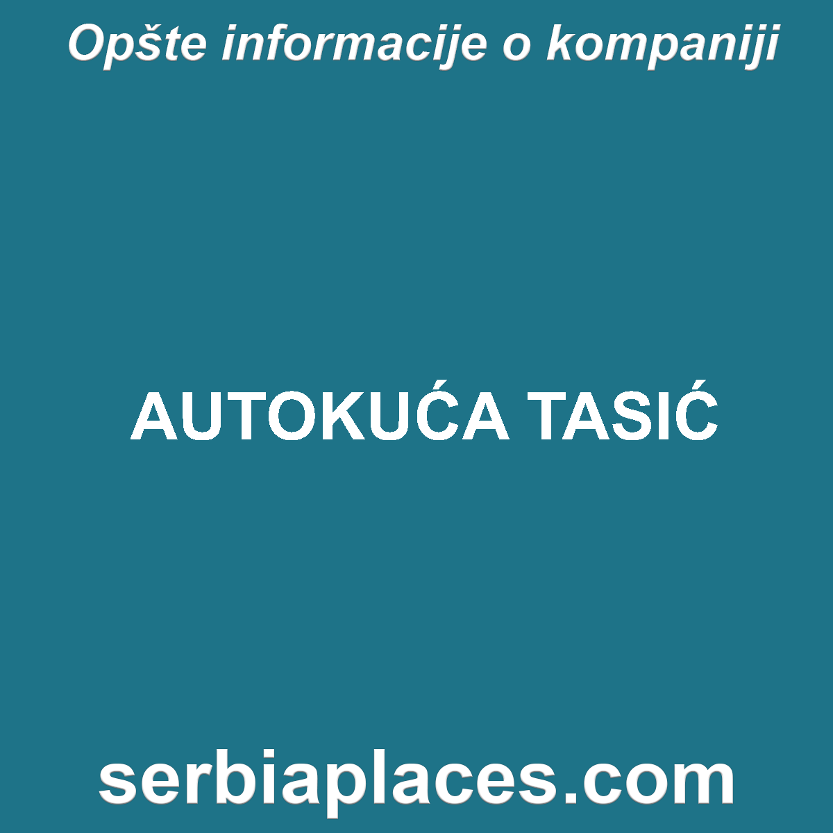 AUTOKUĆA TASIĆ