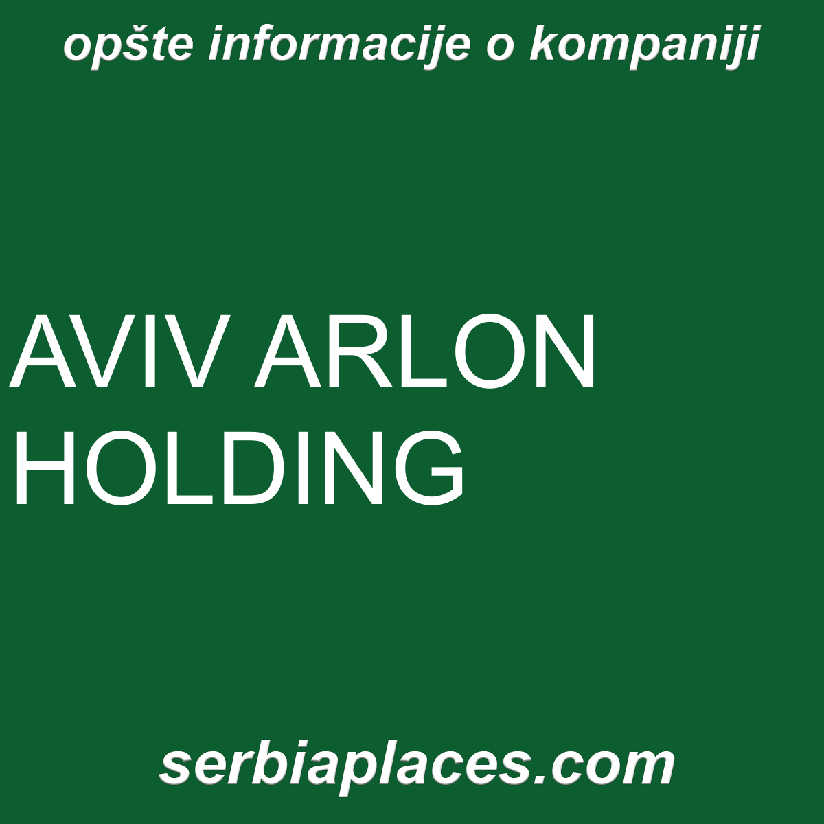 AVIV ARLON HOLDING