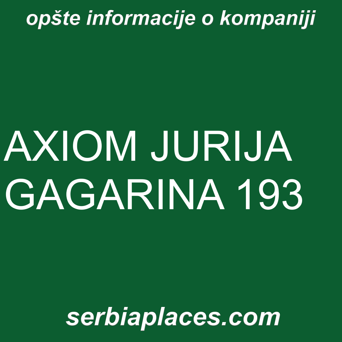 AXIOM JURIJA GAGARINA 193