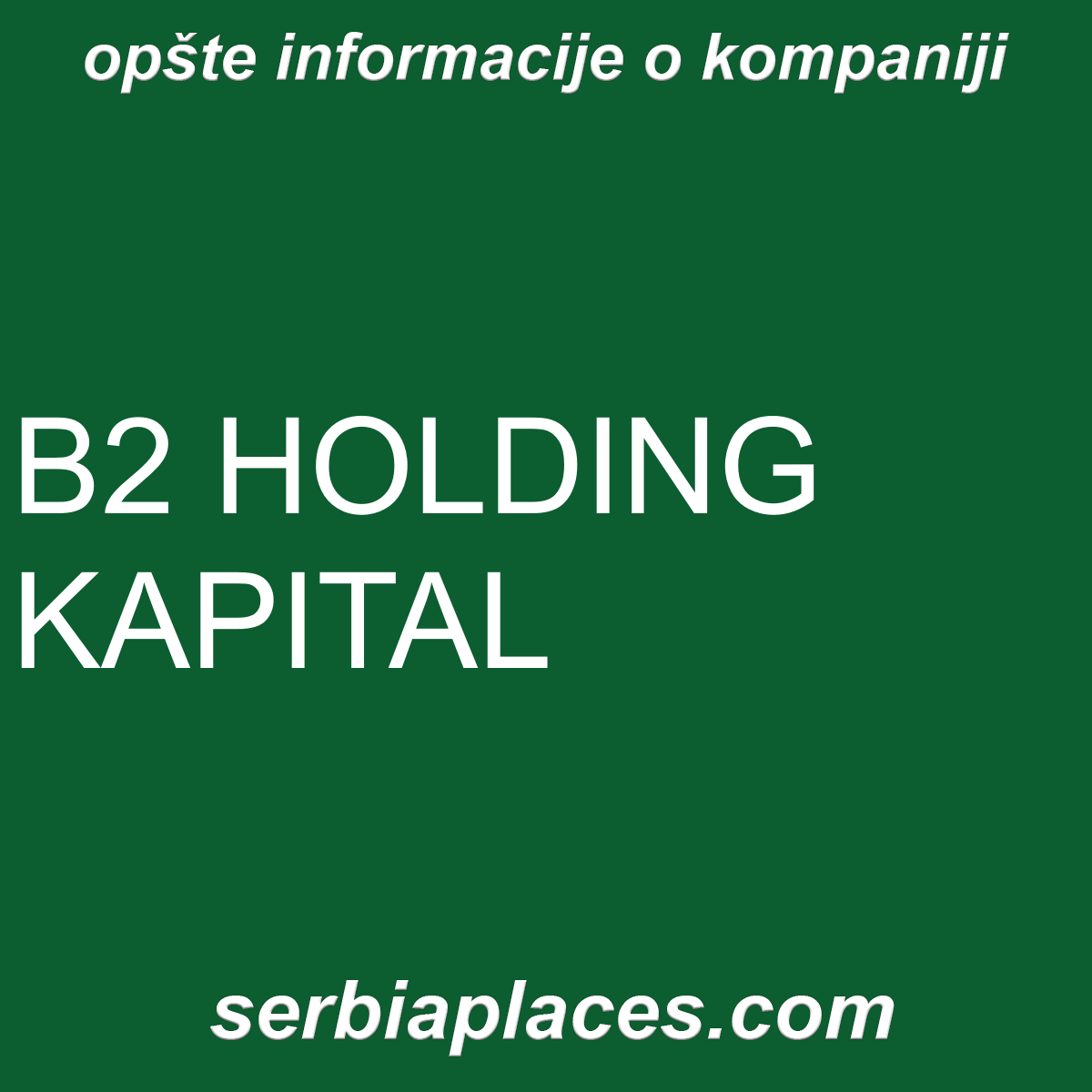 B2 HOLDING KAPITAL