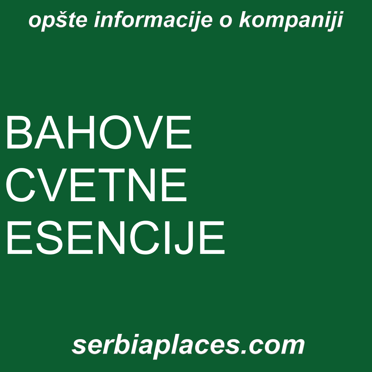 BAHOVE CVETNE ESENCIJE