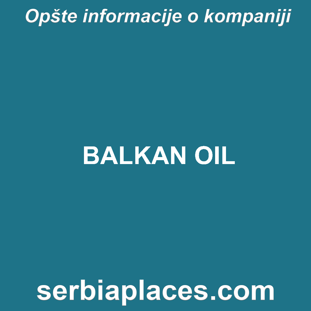 BALKAN OIL