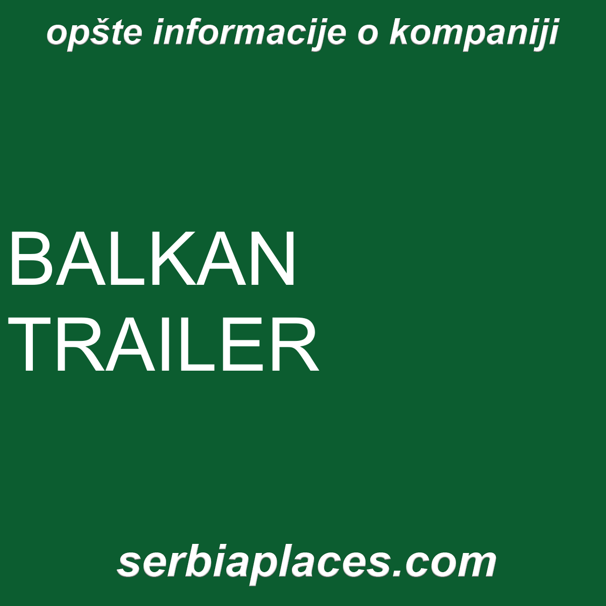 BALKAN TRAILER