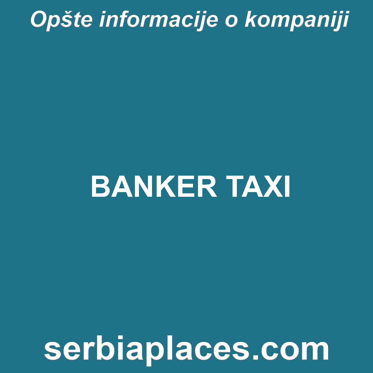 BANKER TAXI
