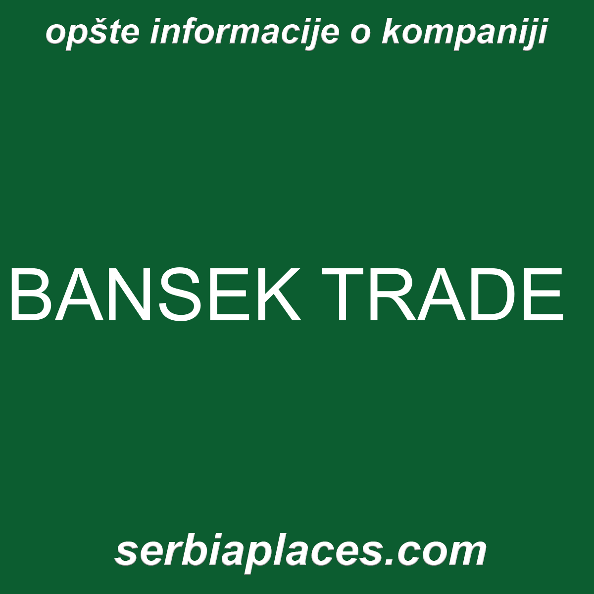 BANSEK TRADE