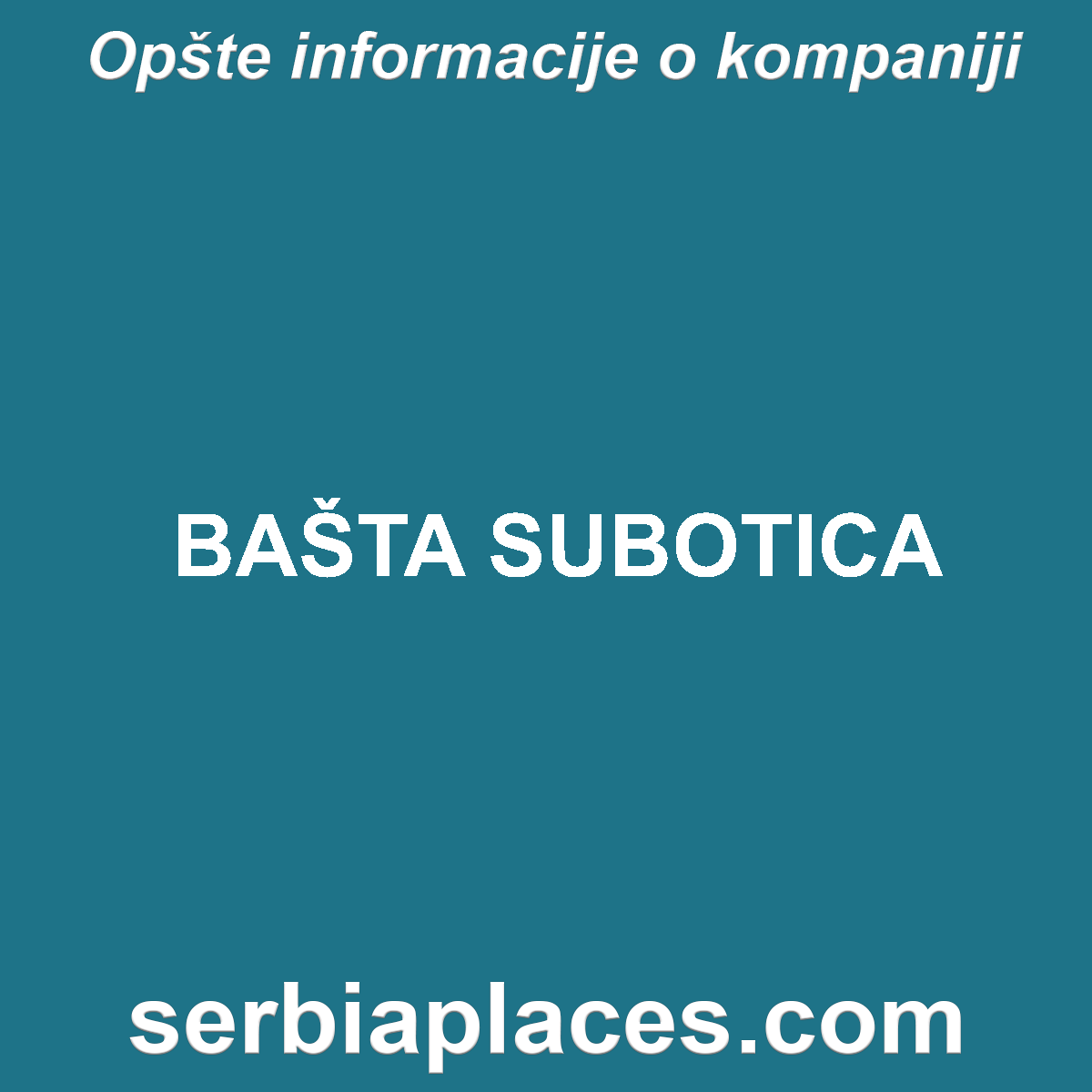 BAŠTA SUBOTICA