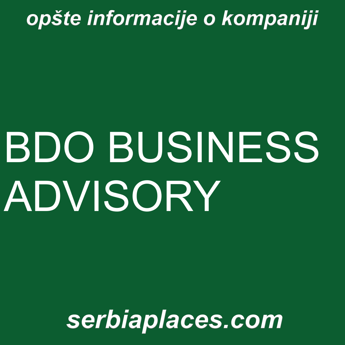 BDO BUSINESS ADVISORY