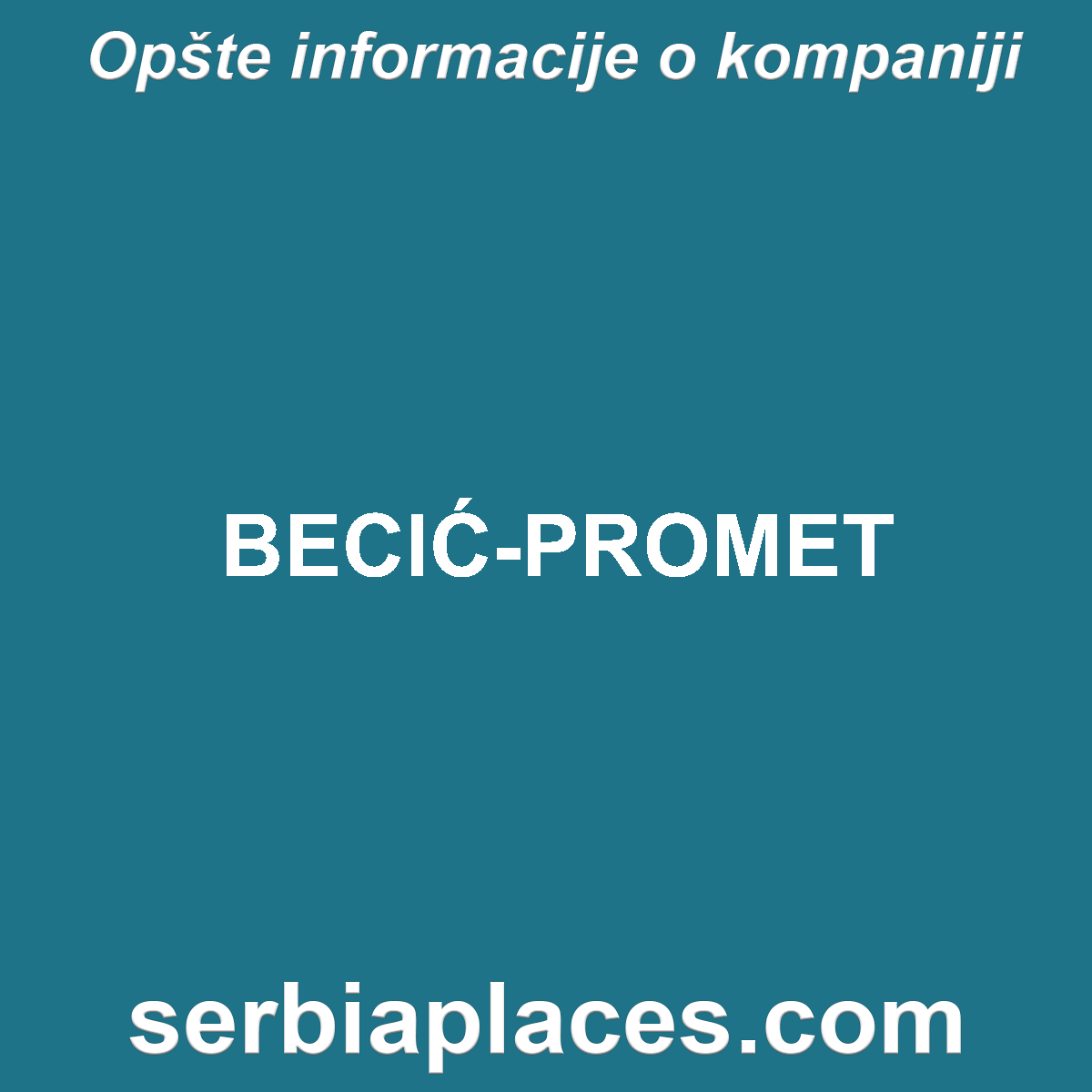 BECIĆ-PROMET