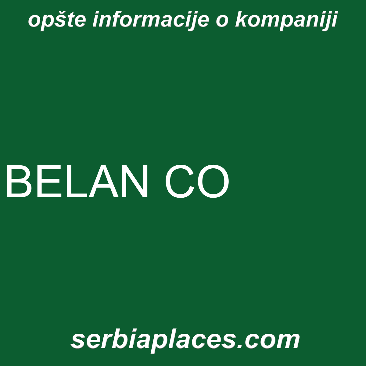 BELAN CO