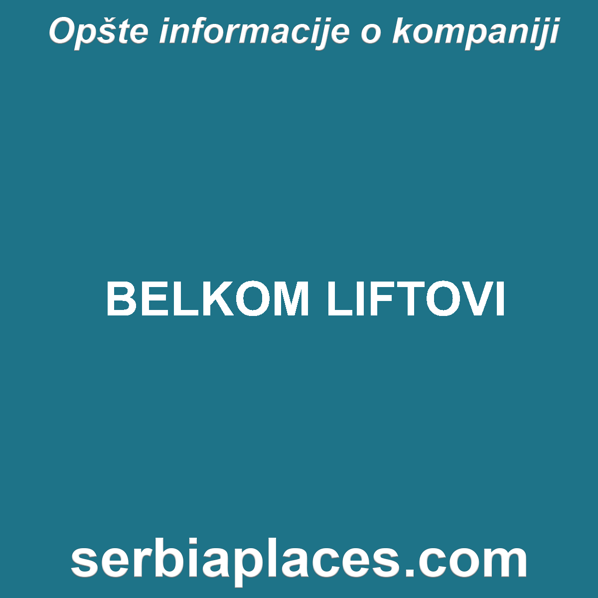 BELKOM LIFTOVI