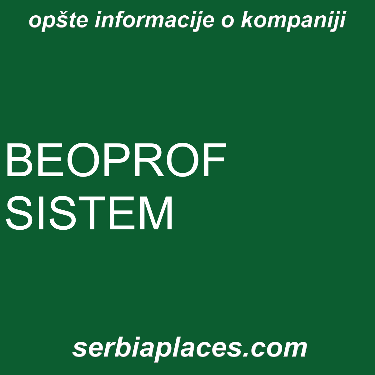 BEOPROF SISTEM