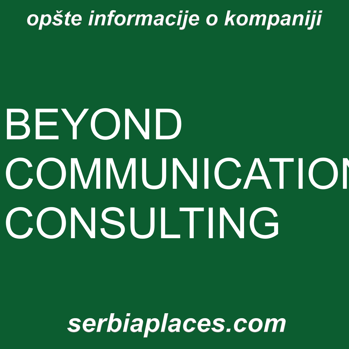 BEYOND COMMUNICATIONS CONSULTING