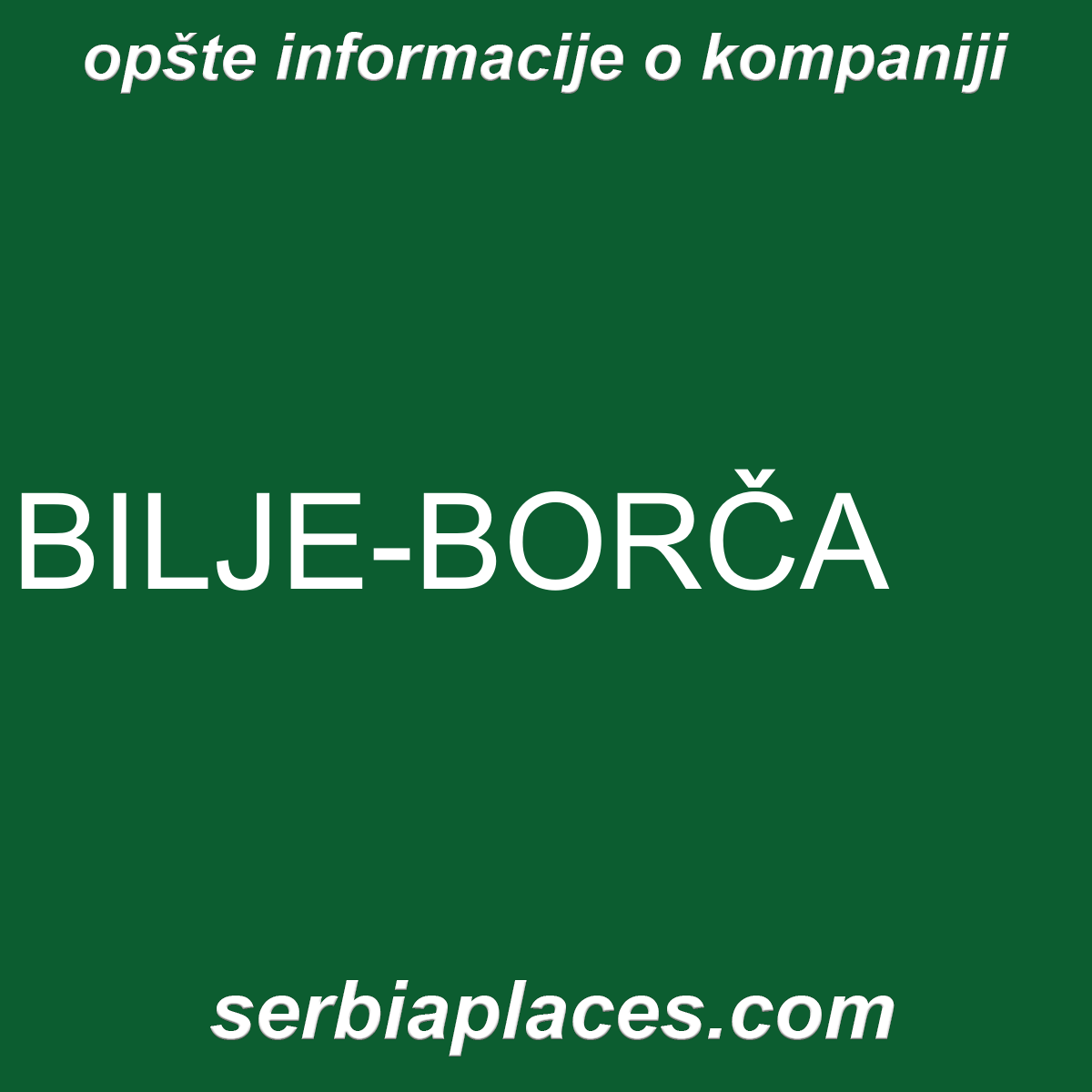BILJE-BORČA