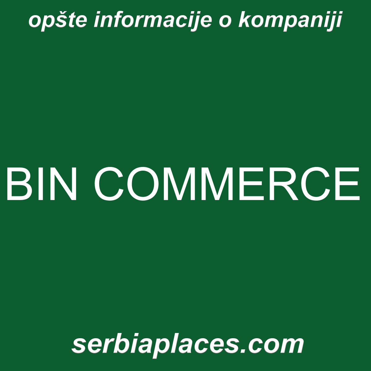 BIN COMMERCE
