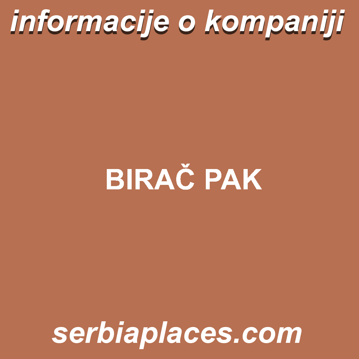 BIRAČ PAK
