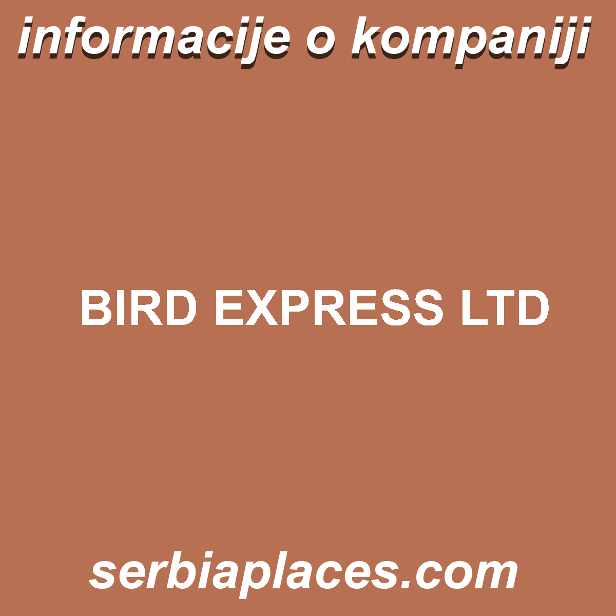 BIRD EXPRESS LTD
