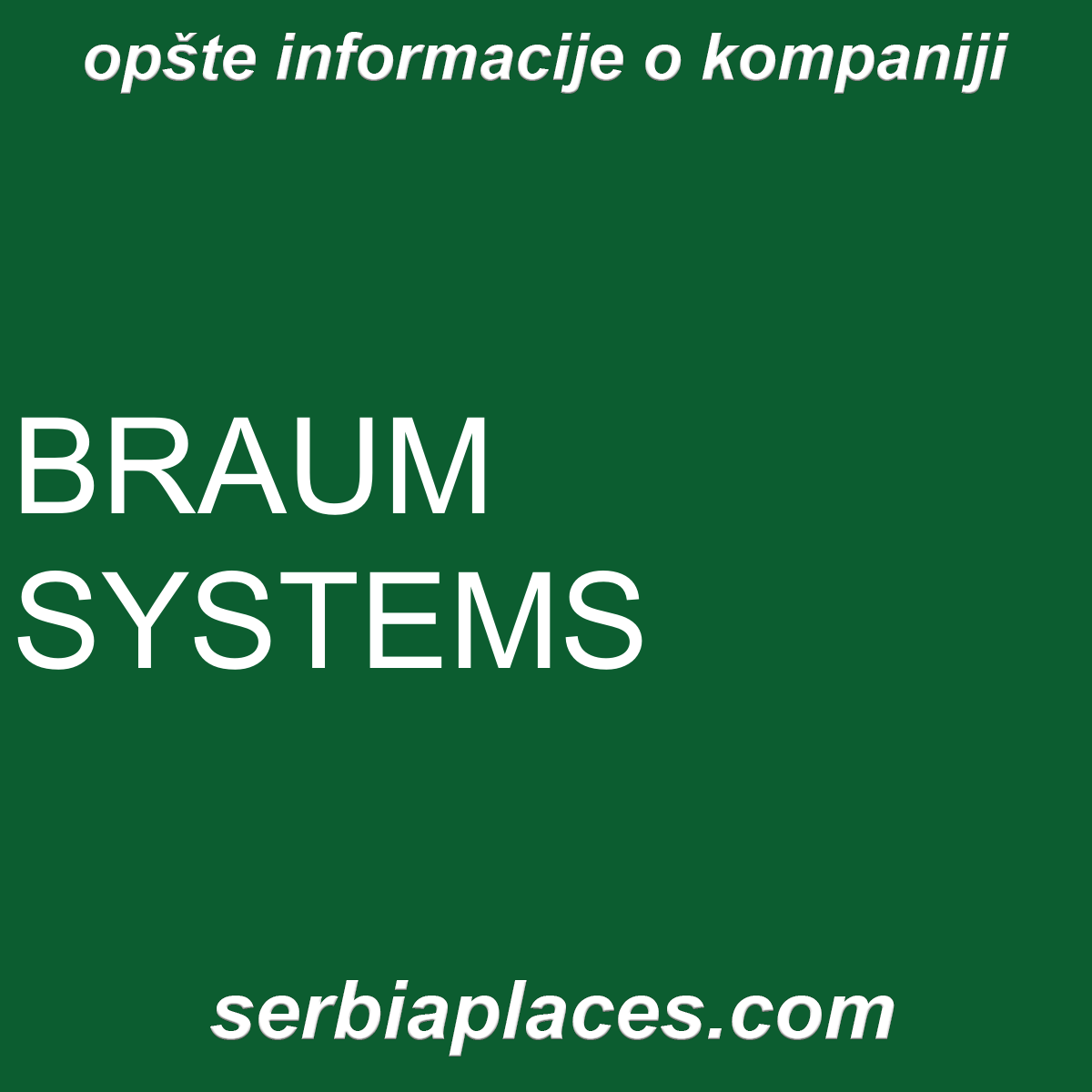 BRAUM SYSTEMS