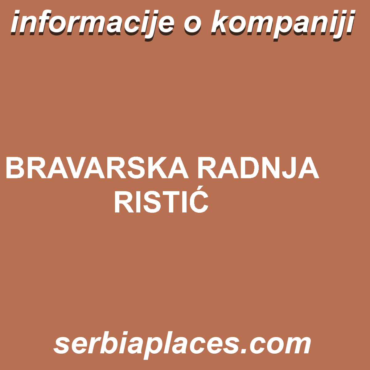 BRAVARSKA RADNJA RISTIĆ