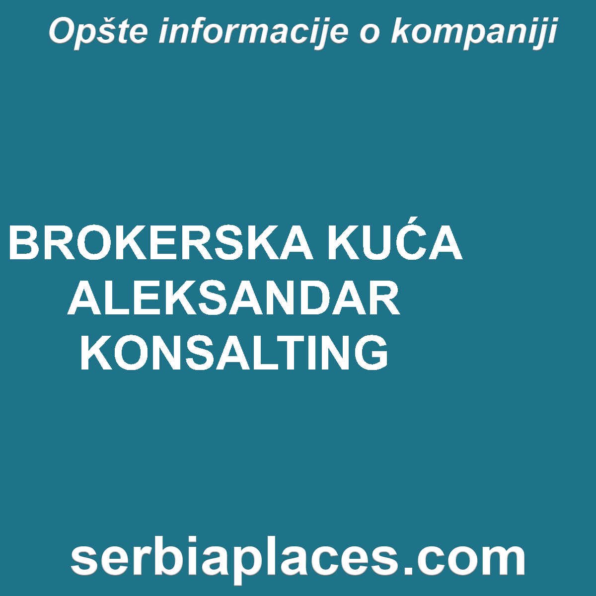 BROKERSKA KUĆA ALEKSANDAR KONSALTING