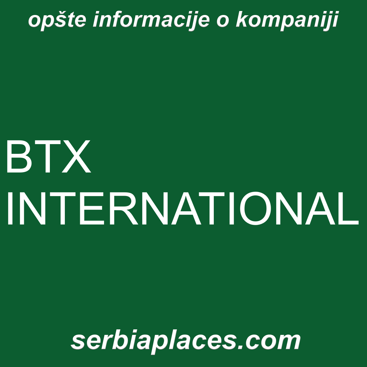 BTX INTERNATIONAL