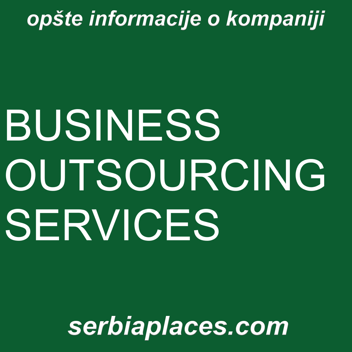 BUSINESS OUTSOURCING SERVICES