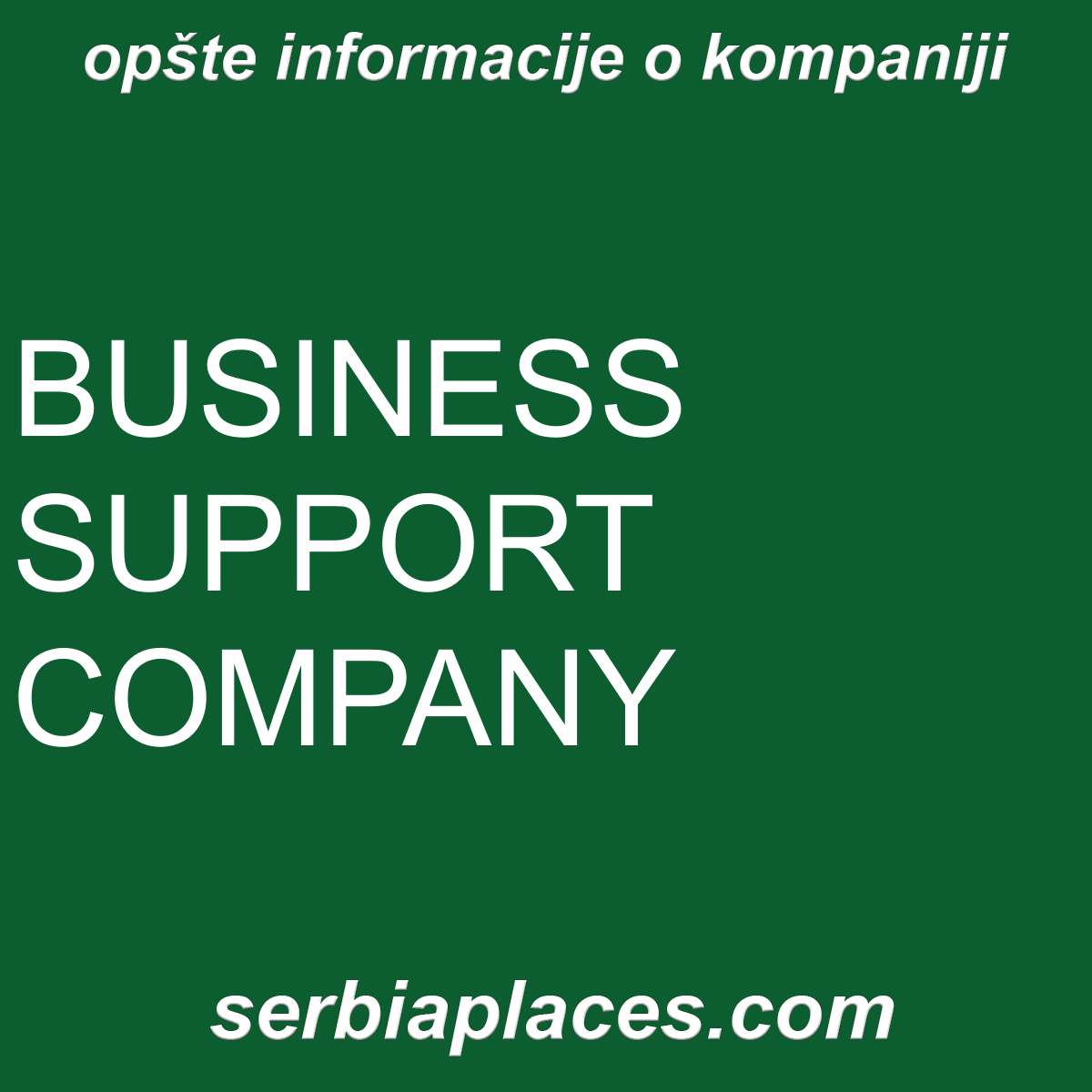 BUSINESS SUPPORT COMPANY