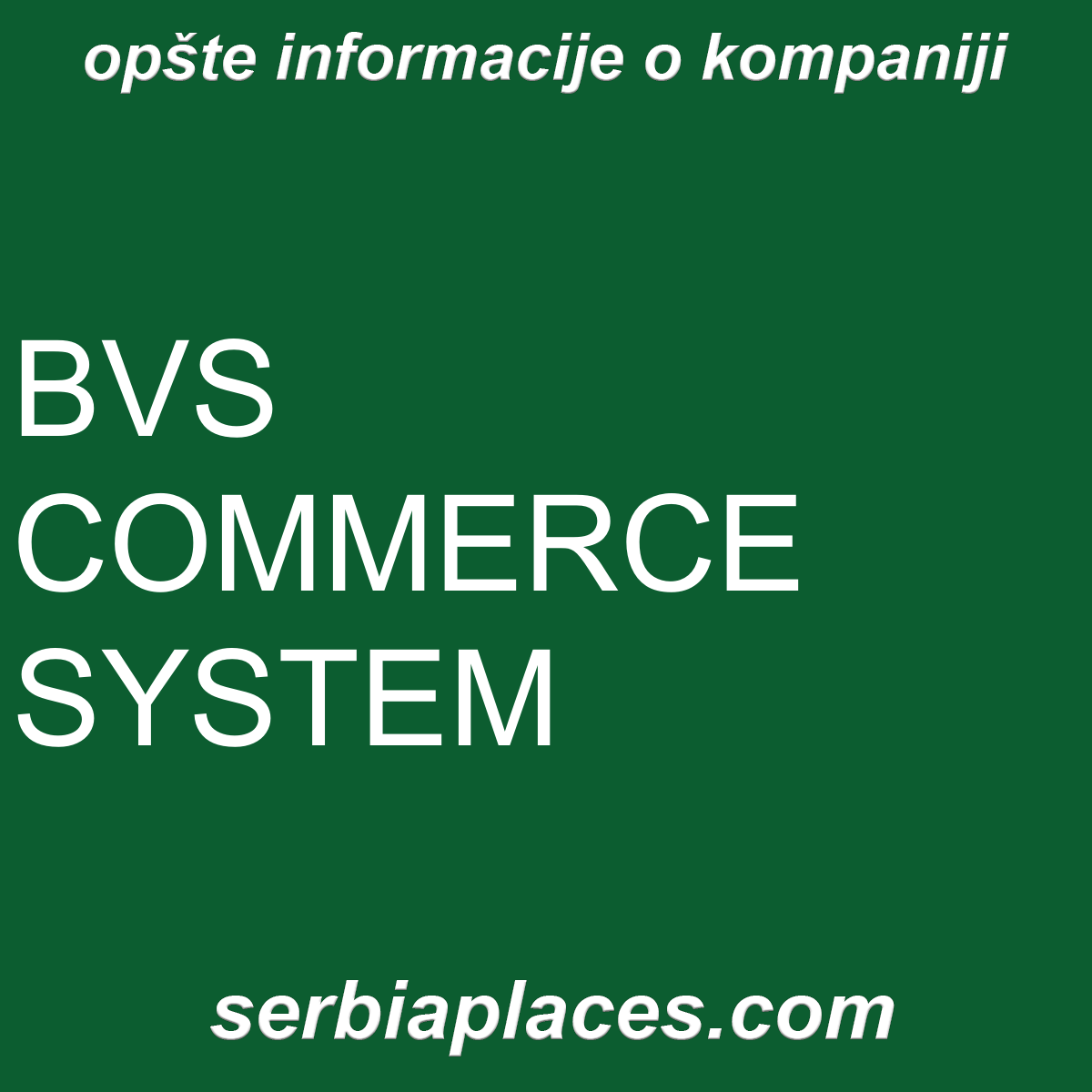 BVS COMMERCE SYSTEM