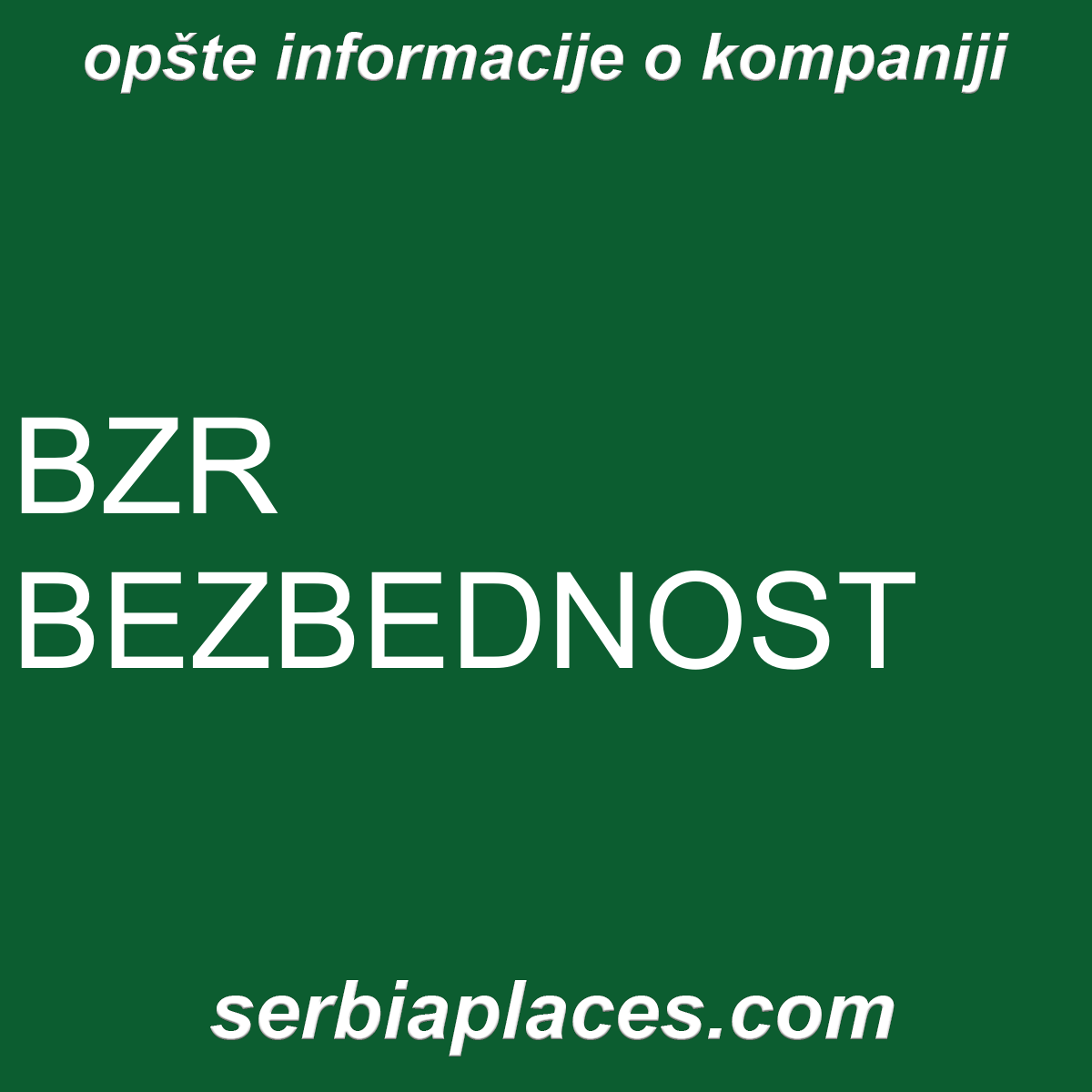 BZR BEZBEDNOST