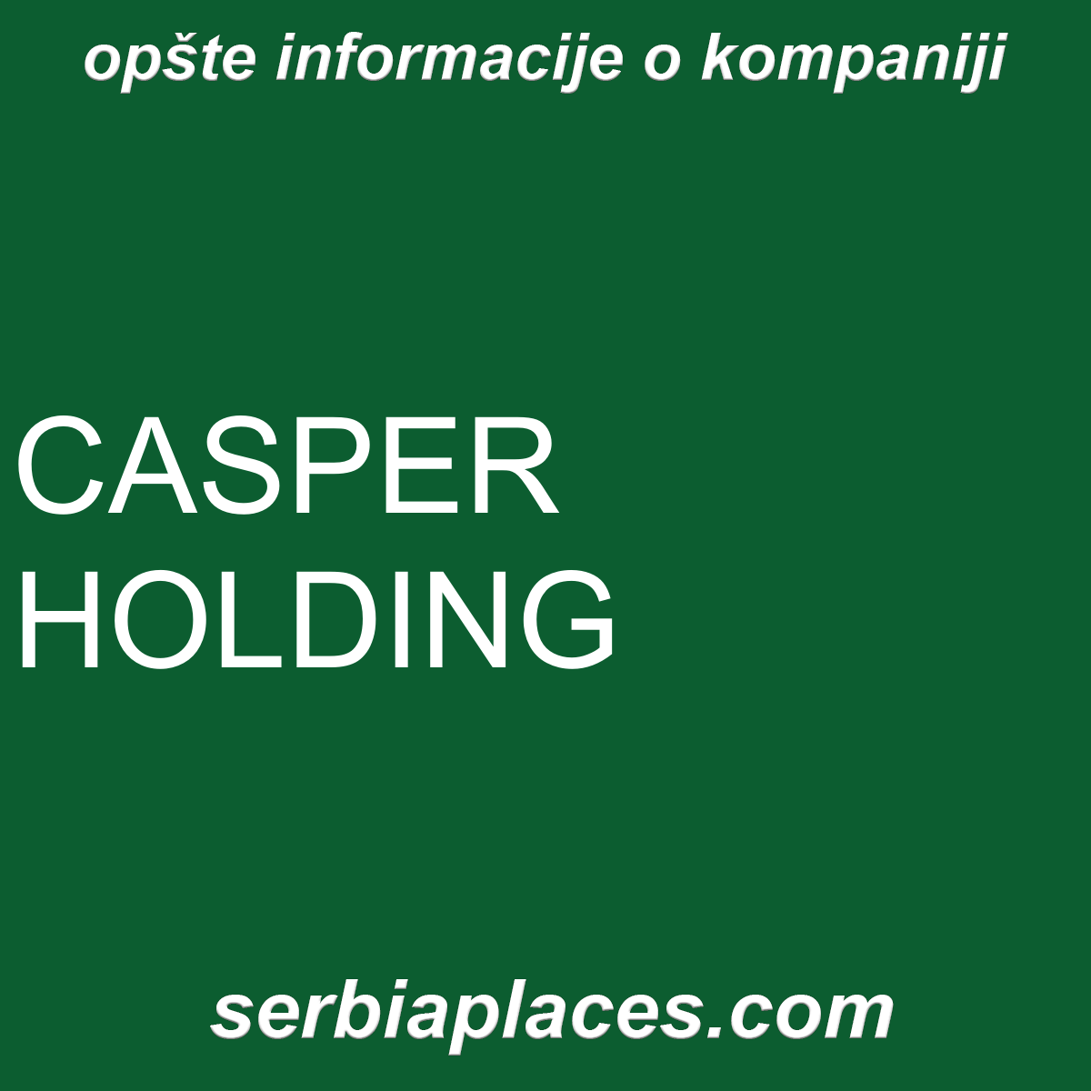 CASPER HOLDING