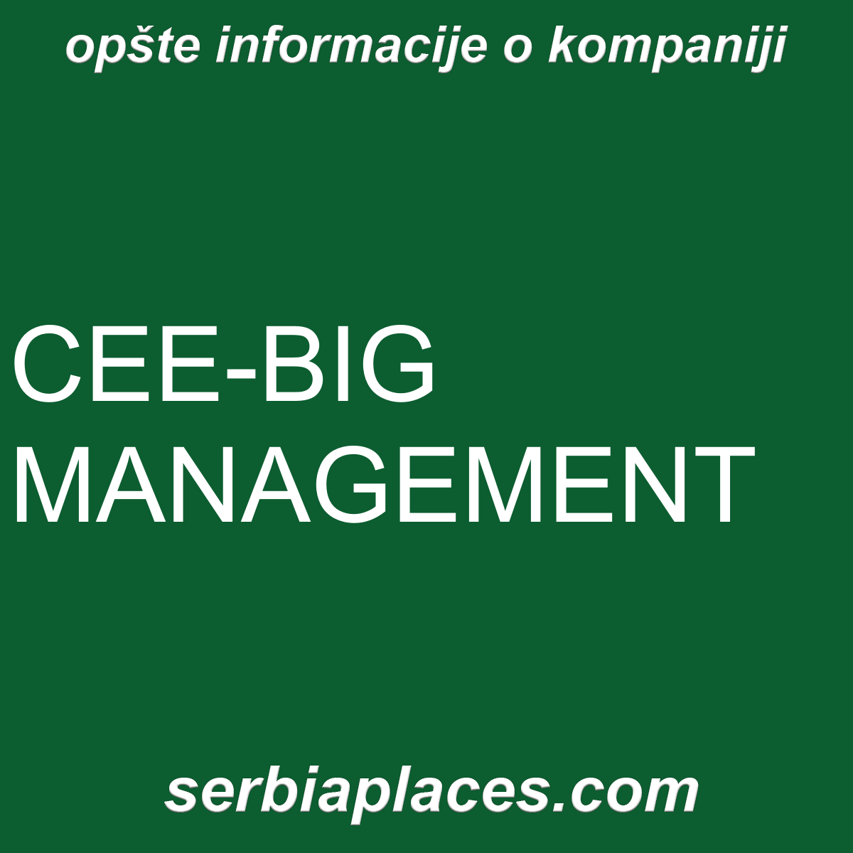 CEE-BIG MANAGEMENT