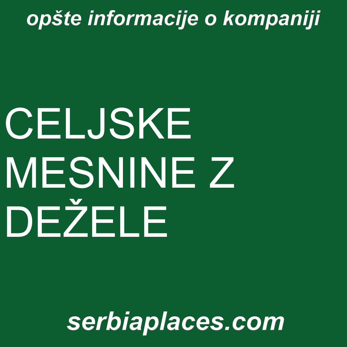 CELJSKE MESNINE Z DEŽELE
