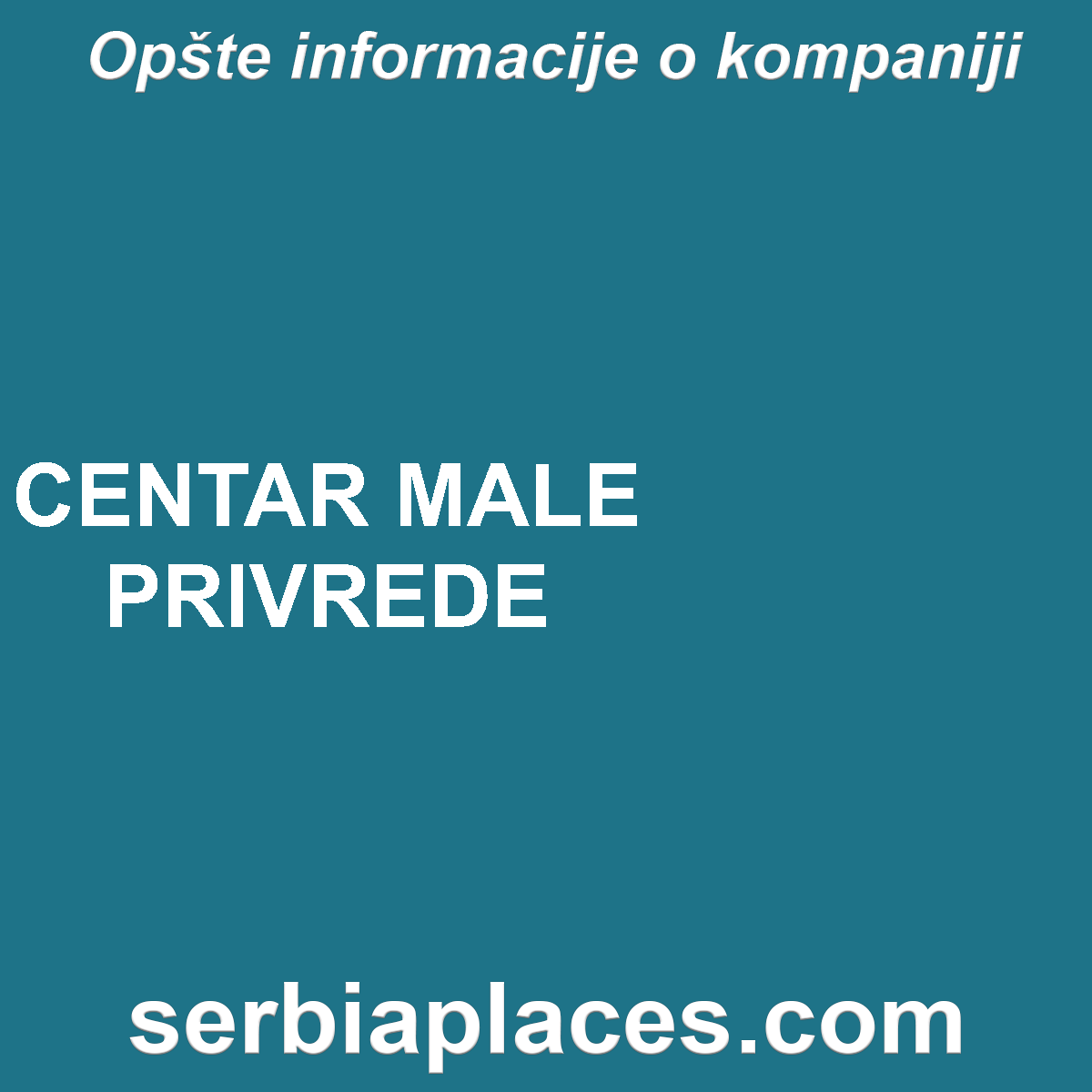 CENTAR MALE PRIVREDE
