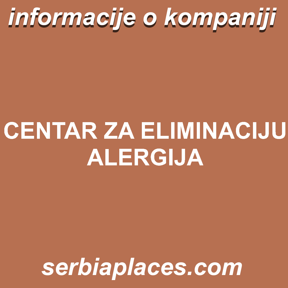 CENTAR ZA ELIMINACIJU ALERGIJA