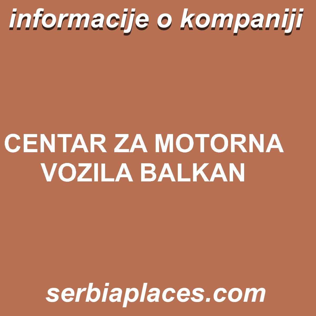 CENTAR ZA MOTORNA VOZILA BALKAN