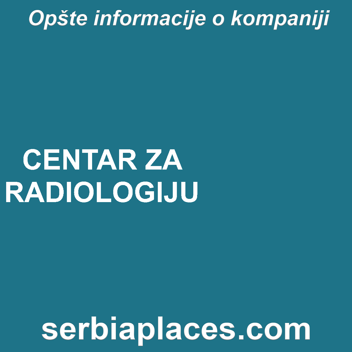 CENTAR ZA RADIOLOGIJU