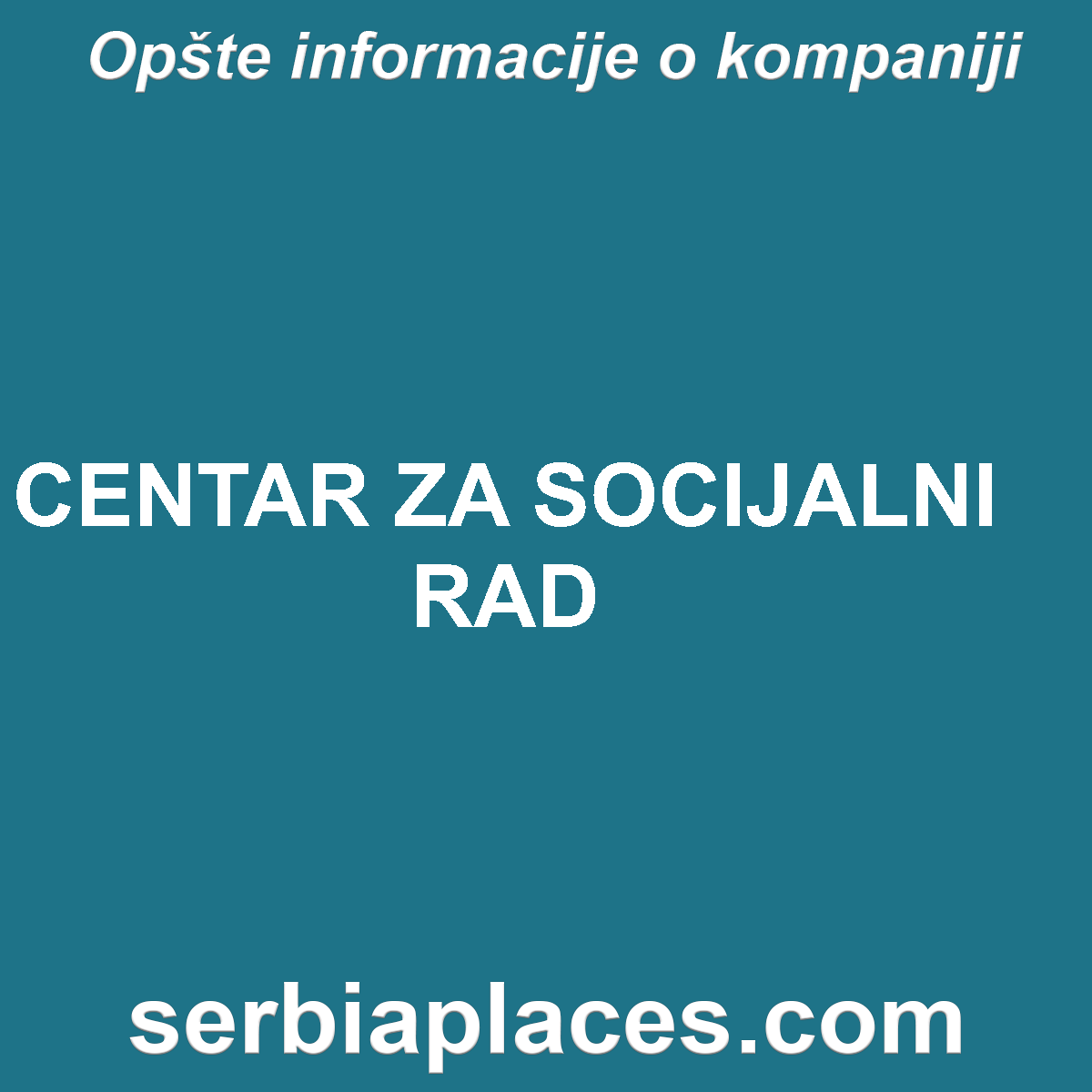 CENTAR ZA SOCIJALNI RAD