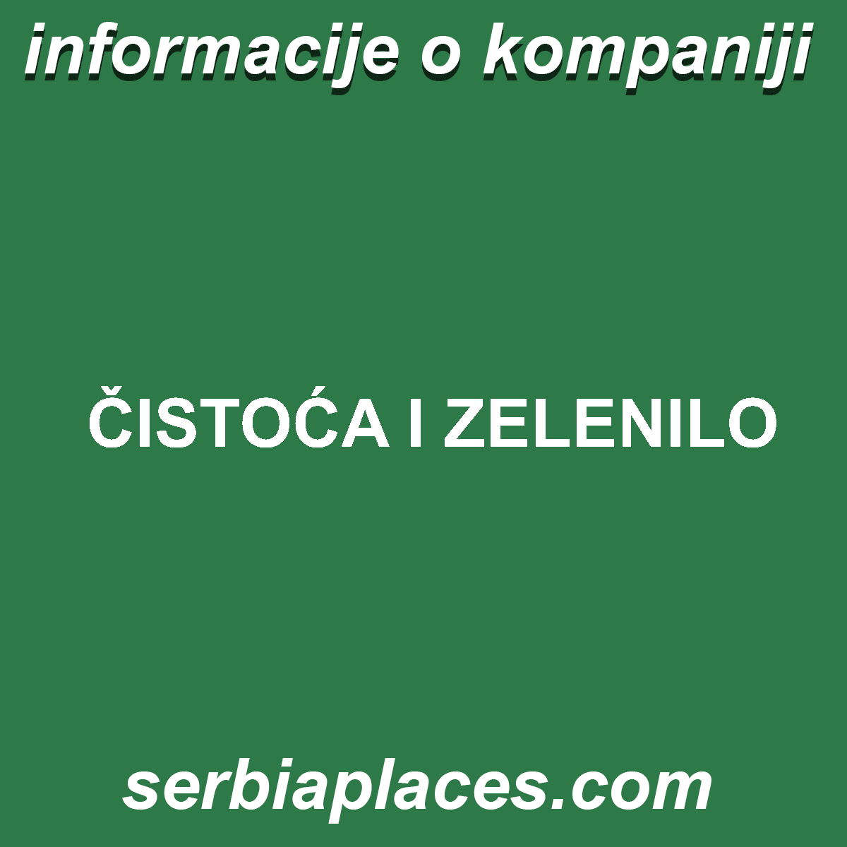 ČISTOĆA I ZELENILO