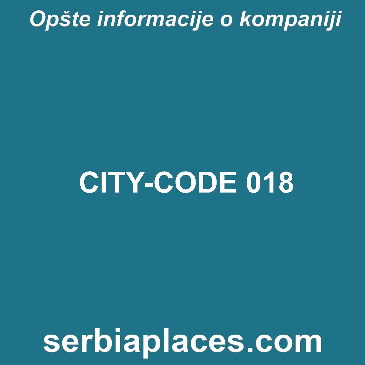 CITY-CODE 018