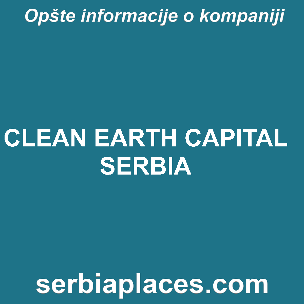 CLEAN EARTH CAPITAL SERBIA