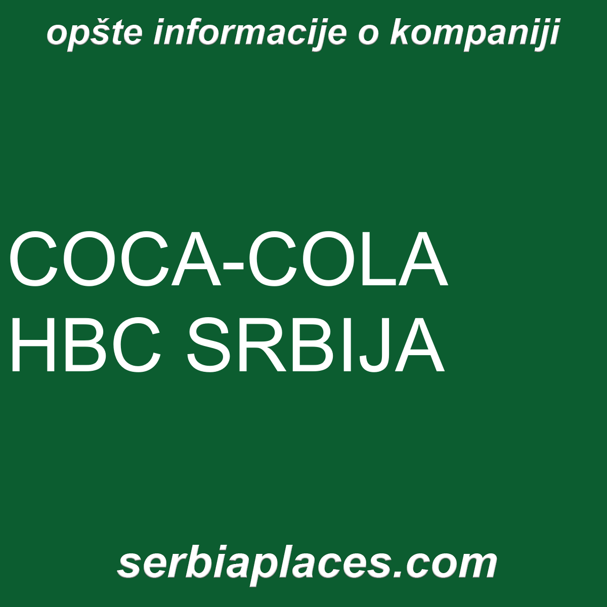 COCA-COLA HBC SRBIJA
