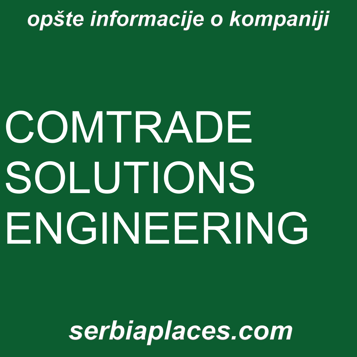 COMTRADE SOLUTIONS ENGINEERING