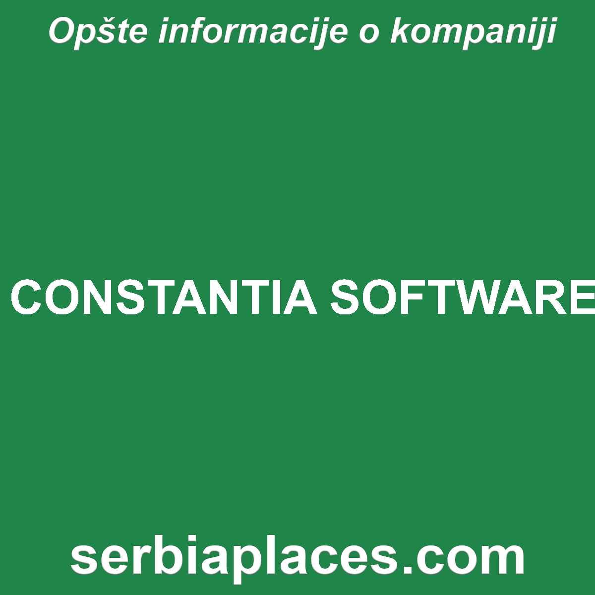 CONSTANTIA SOFTWARE