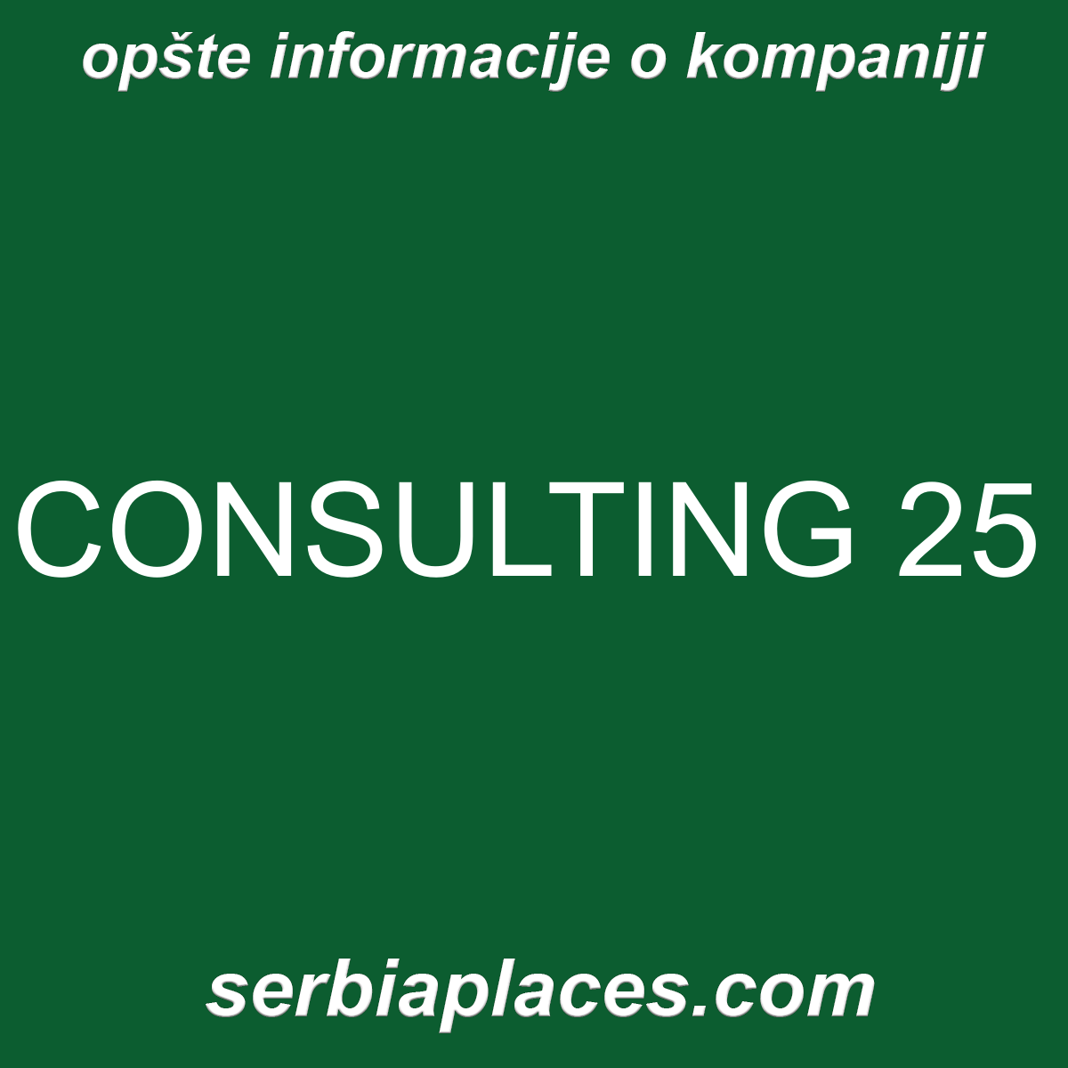 CONSULTING 25