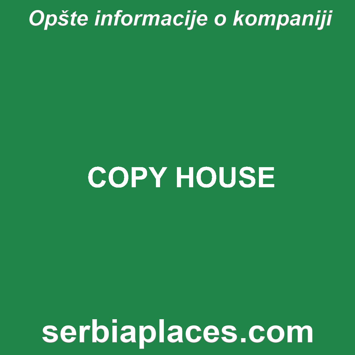 COPY HOUSE