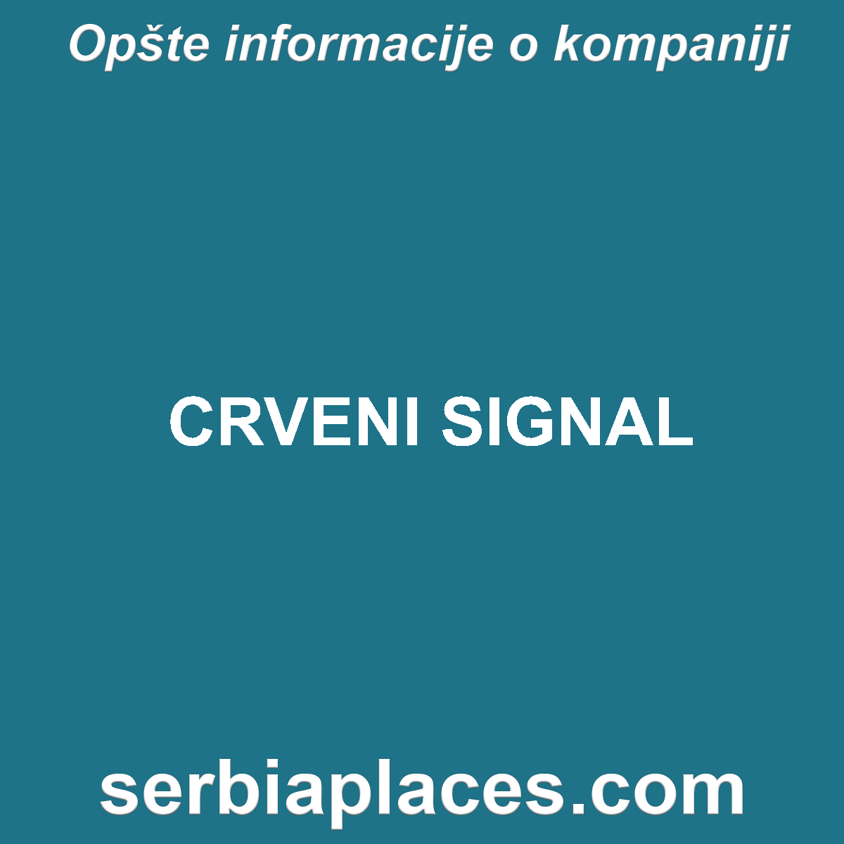 CRVENI SIGNAL