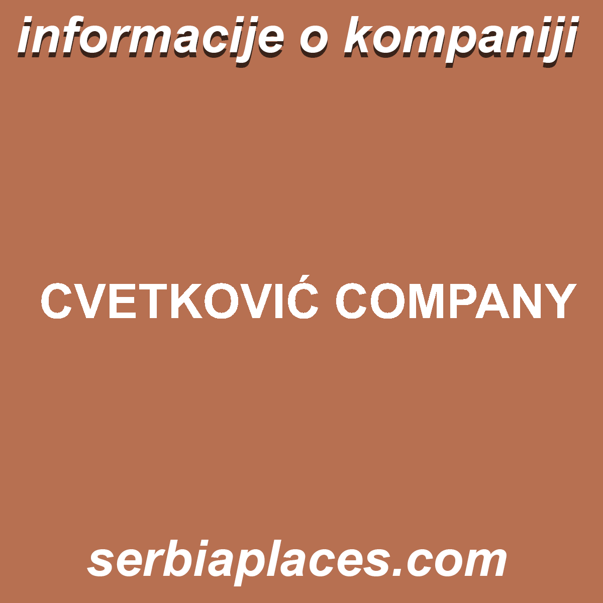 CVETKOVIĆ COMPANY