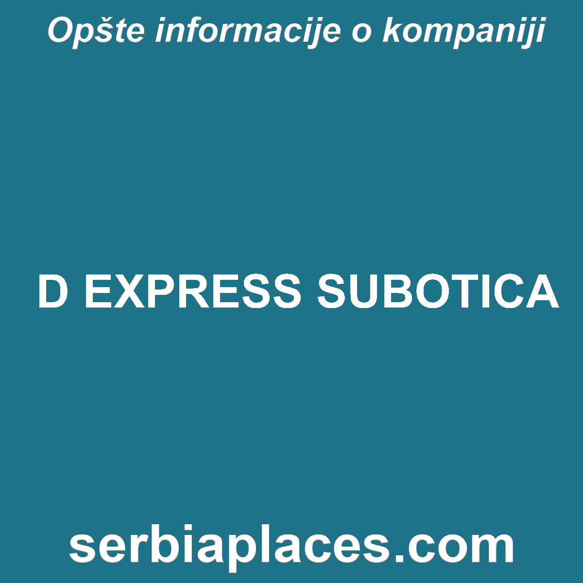 D EXPRESS SUBOTICA