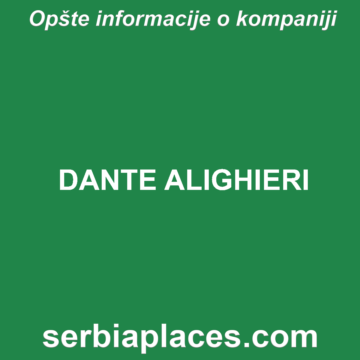DANTE ALIGHIERI