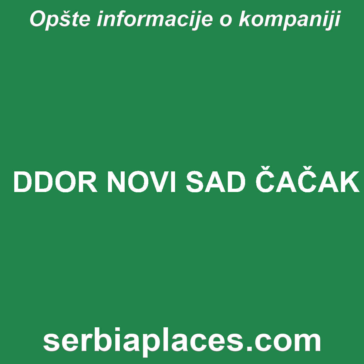 DDOR NOVI SAD ČAČAK