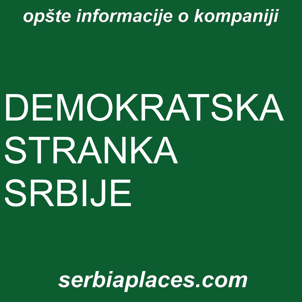 DEMOKRATSKA STRANKA SRBIJE